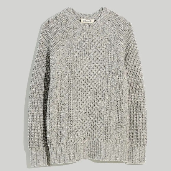 NWT Madewell Cableknit Fisherman Sweater - Picture 4 of 6